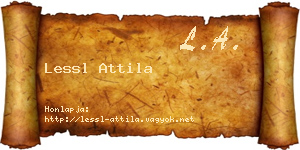 Lessl Attila névjegykártya